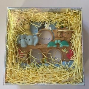 Hand Painted ARK FRIENDS 3-PHOTO FRAME By Baby Boom - New Sealed Box